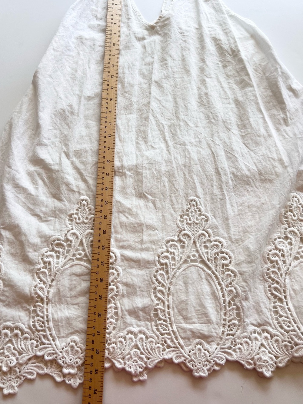 Free People White Eyelet Hem Slip Chemise - Picture 7 of 8